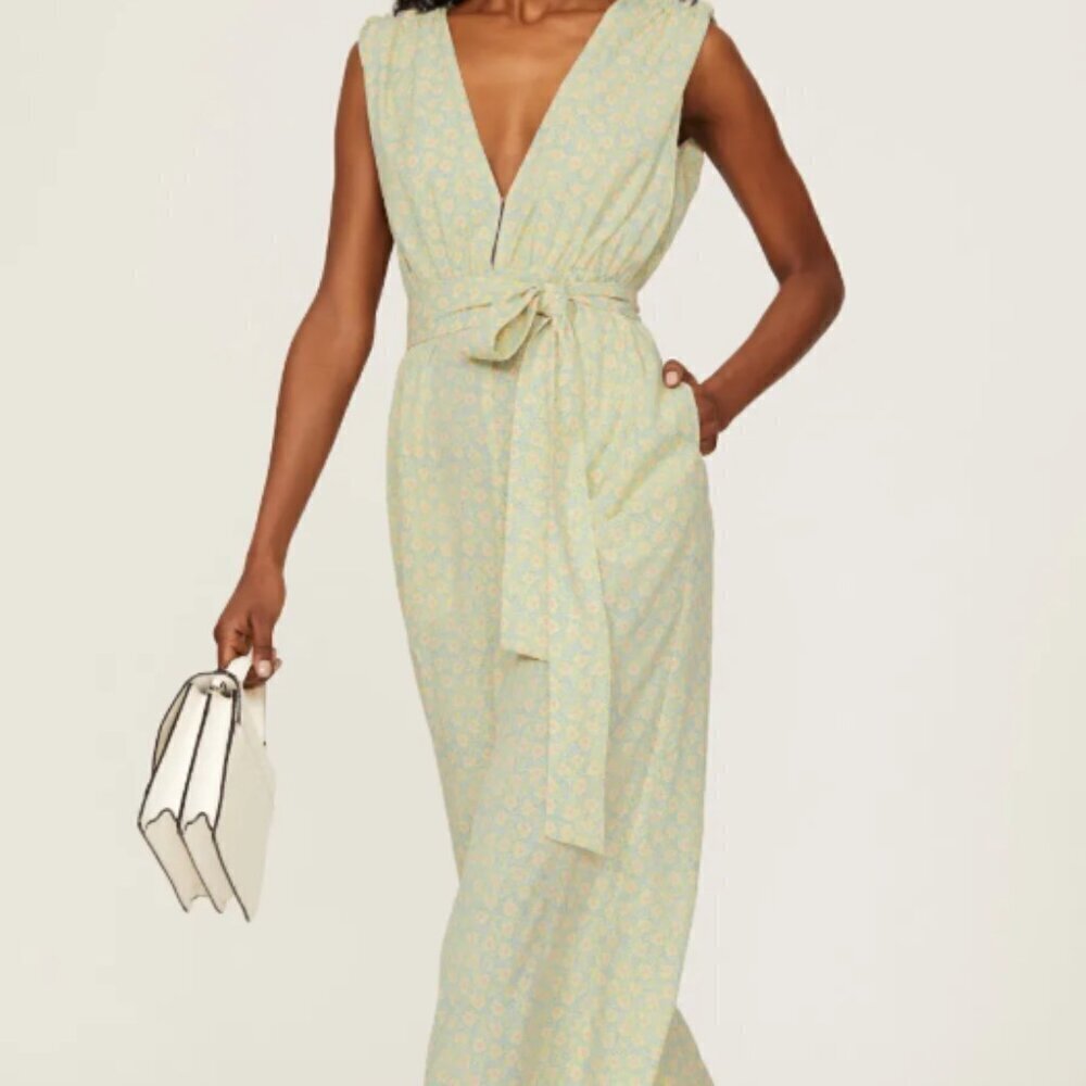EUC Derek Lam Leaf Plunge Jumpsuit // Size 46 (L)